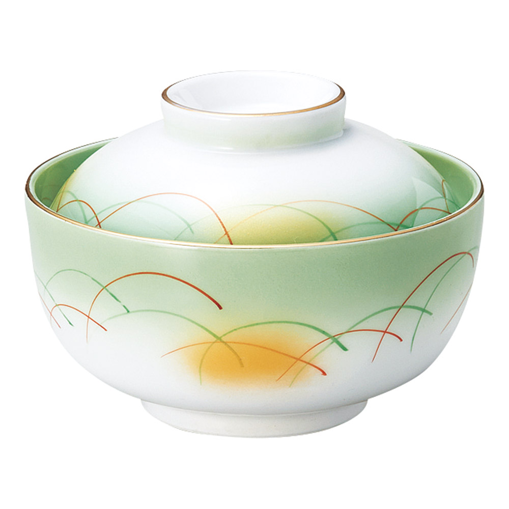 71505-471 強化磁器 金吹きヒワ武蔵野 円菓子碗|業務用食器カタログ陶里31号