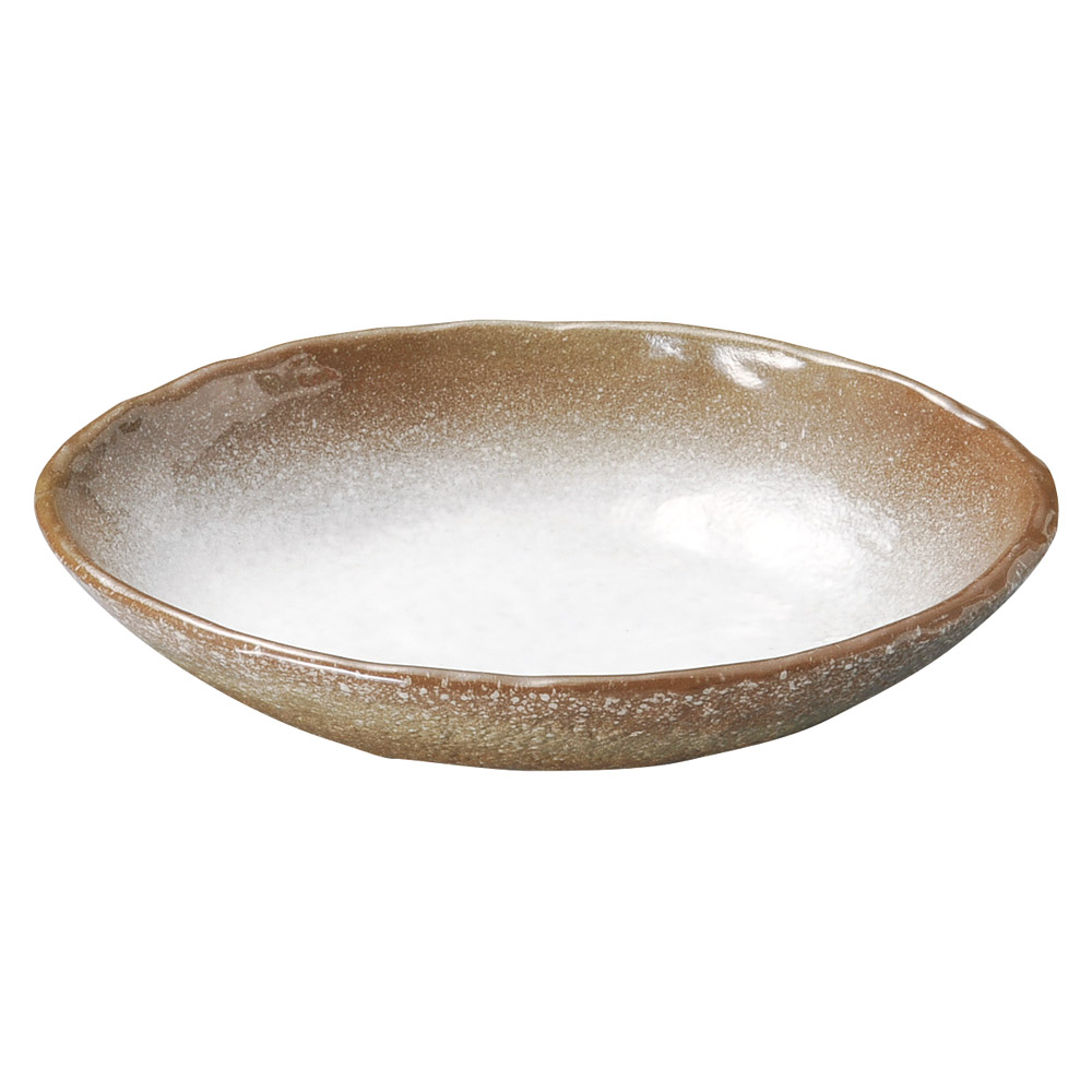 強化 伊賀白吹 (楕円)8.0浅鉢 品番74831-461 業務用食器カタログ陶里31号