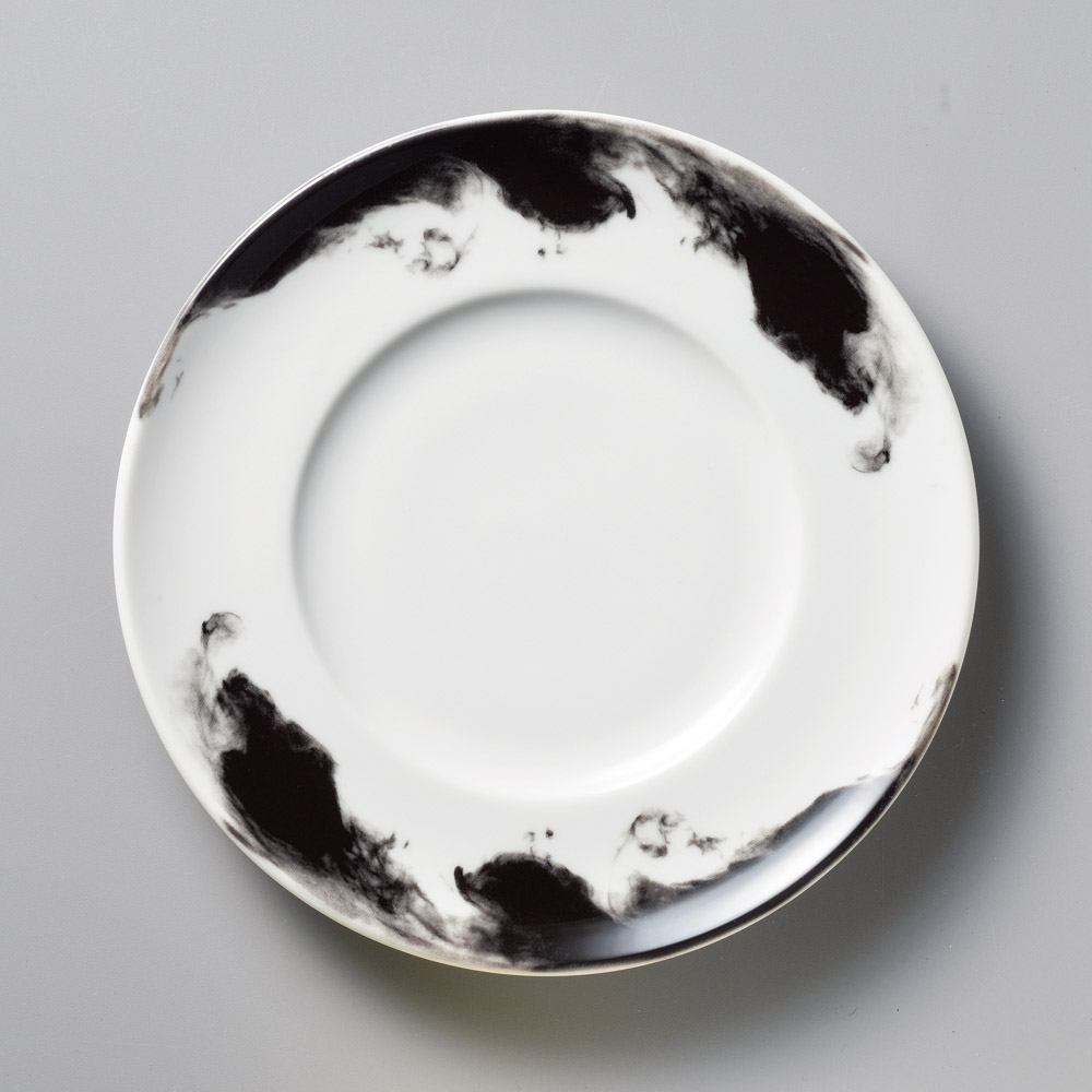 82513-291 水墨和禅 イングレ17㎝リム丸皿|業務用食器カタログ陶里31号