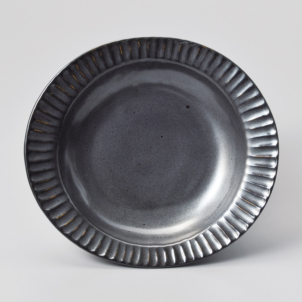 82707-181 鉄結晶削ぎカレー皿|業務用食器カタログ陶里31号