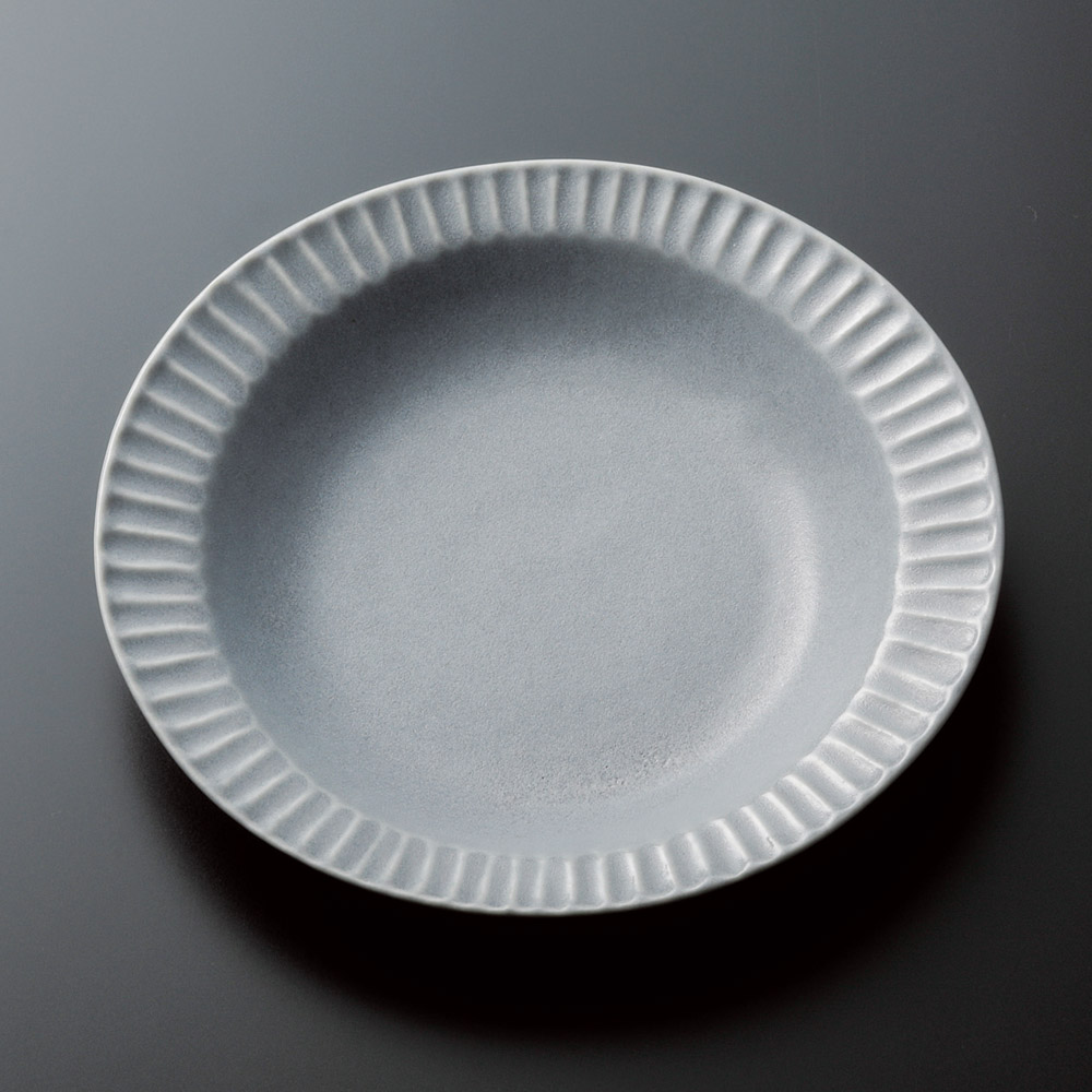 82708-671 調和ブルー削ぎカレー皿(小)|業務用食器カタログ陶里31号