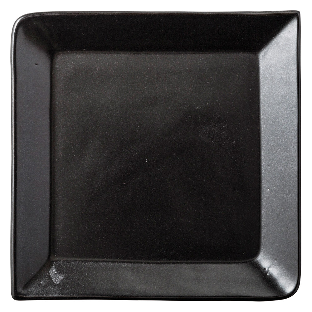 83819-411 黒マット正角6.0皿|業務用食器カタログ陶里31号