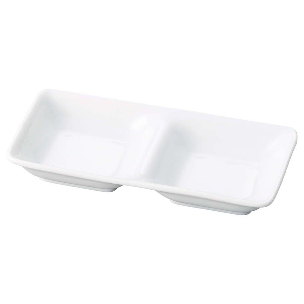 85607-151 スワン二品皿(大)白|業務用食器カタログ陶里31号