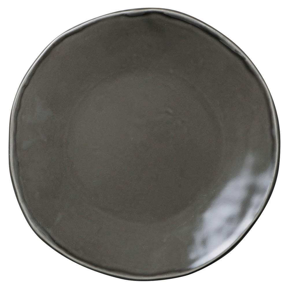 86717-081 カフェズ グレーいっぷく丸皿M|業務用食器カタログ陶里31号