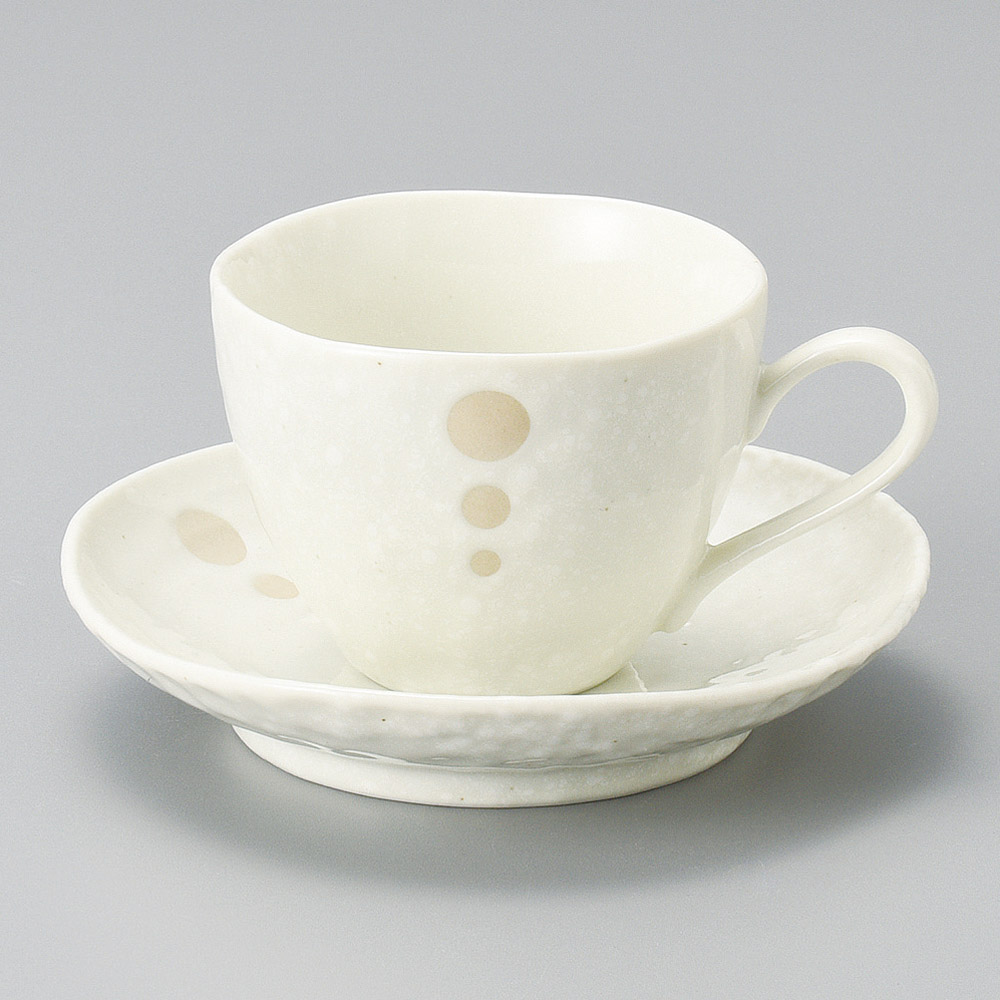 95355-631 ドット白コーヒー皿|業務用食器カタログ陶里31号