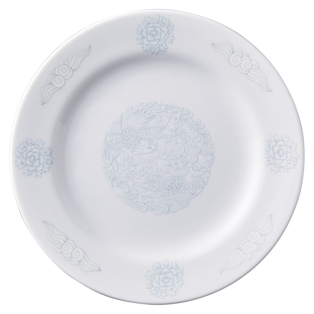 97029-591 白盛鳳凰 リム玉8吋丸皿|業務用食器カタログ陶里31号