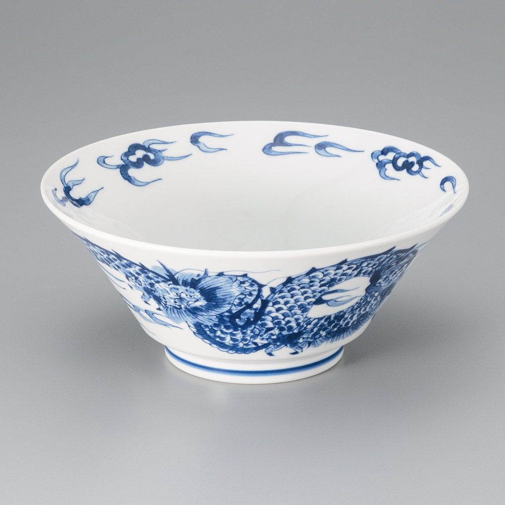 A1304-241 藍染龍22㎝麺鉢|業務用食器カタログ陶里31号