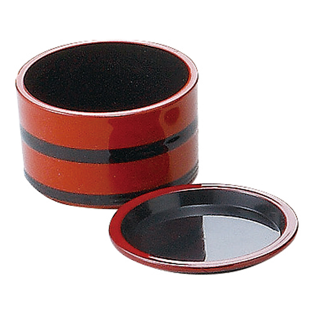 A7434-561 [A]桶型つゆ入れ 朱に帯黒|業務用食器カタログ陶里31号