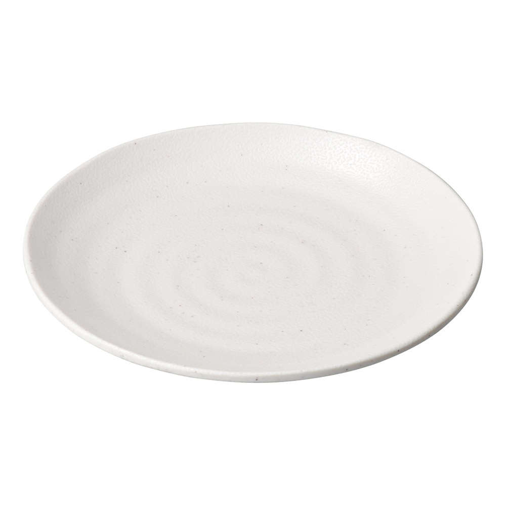 A7828-561 [M]いぶし釉 粉引21㎝丸皿|業務用食器カタログ陶里31号
